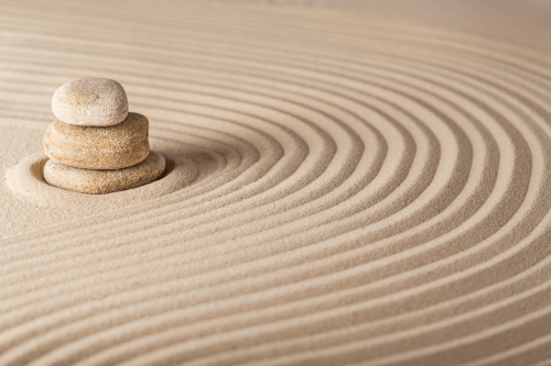 sand and rocks stacked c